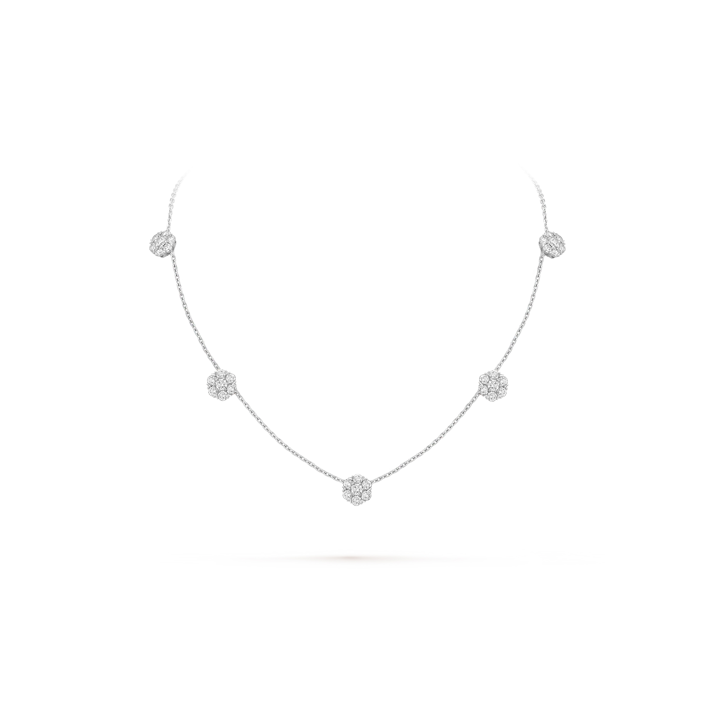 V*N CL*F arpels fleurette necklace, 5 flowers vcarp9vc00